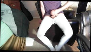 Video 67600001: pantyhose jerk, gay pantyhose, white pantyhose, pantyhose man