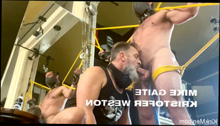 Video 1566571074: rope bound, bdsm fetish, bdsm hunk, bdsm handjob, gay bdsm, leather chains, milking, standing naked, cock sitting, cock stroking, short cock, deep ass