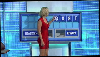 Video 92854601: rachel riley, tight straight, straight celebrity, straight red