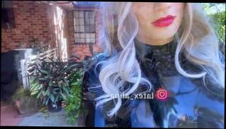 Video 1576992373: latex catsuit, latex solo, solo amateur trans, latex doll, 60fps amateur