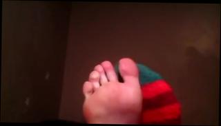 Watch the video about Fuzzy Christmas Socks and Bare feet