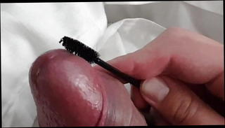 Watch the video about Harsh brush frenulum torture = another cum fountain