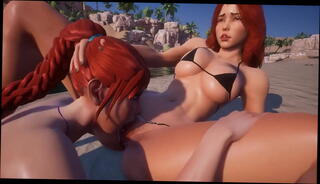 Watch the video about 3D SFM Love Island lesbian sex real gameplay