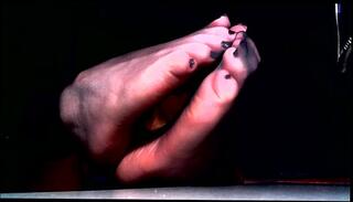 Video 19216505: toes feet foot, nylon pantyhose foot, foot soles toes, toes wrinkled soles