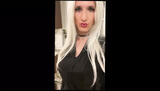 Watch the video about Platinum Blonde Crossdresser After Date