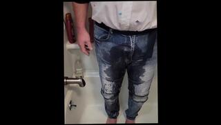 Video 1585251893: pissing peeing fetish, solo pee fetish, solo piss masturbation, amateur piss fetish, pee desperation pissing, piss pee jeans, pissing peeing wetting, piss play pee, solo male pee, male pissing pants