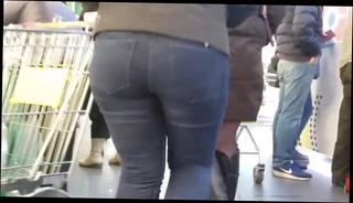 Video 787782404: bbw voyeur, voyeur close, brunette voyeur, nice big round ass, nice jeans ass