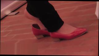 Video 779868004: pantyhose shoeplay, foot fetish stockings, foot fetish hd, red pantyhose