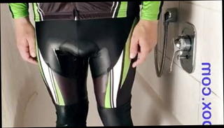 Watch the video about Boy Pee and Shower in Spandex