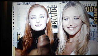 Video 1571317691: jennifer lawrence, sophie turner, gay cum