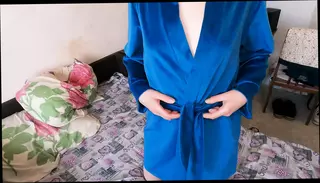 Watch the video about Step sister showed off her new robe, but forgot to wear panties!