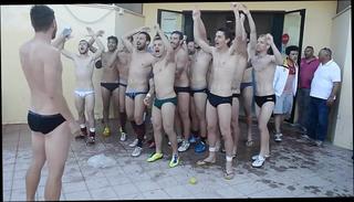 Watch the video about Italian football players in underwear