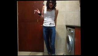 Video 1115006345: pissing peeing fetish, solo pee fetish, pee desperation pissing, solo female pissing, homemade amateur solo, whore pee, smoking amateur solo, fetish striptease, pee jeans wetting, fetish smoking cigarette