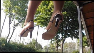 Video 132463201: feet pov, ladyboy feet, shemale feet, feet porn, pov hd porn, stockings legs feet, feet outdoors, one pov