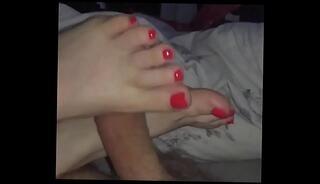 Video 751262455: sexy toes foot job, wife foot fetish, homemade foot fetish, foot fetish cumshot, amateur foot fetish, red toes foot job, british foot job, uk fetish