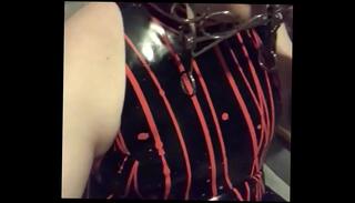 Video 868356455: gagged latex, latex shemale, latex doll, latex dress, heels latex