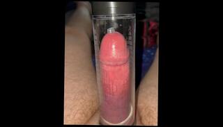 Watch the video about *MASSIVE CUMSHOT* using my penis pump on my cock until it goes purples and I explode. 4K 120FPS #9