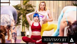 Watch the video about TRANSFIXED - Trans Yoga Teacher Emma Rose Gets CAUGHT Fucking JewelB In A PUBLIC YOGA CLASS!