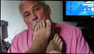 Watch the video about Daddy love suck and lick feet - foot