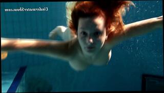 Watch the video about Edwiga teen Russian swims in clothes at night