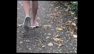 Video 1502534475: male feet foot, street feet, young feet