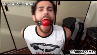 Video 1253924585: bondage ball gag, bdsm ball gag, brazilian bondage, bondage guy