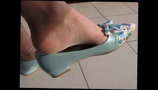 Video 1595540335: sissy pumps, nylon pump, shoeplay, amateur outdoor gay, gay stockings