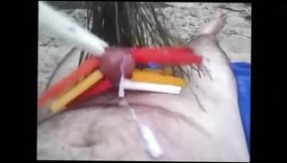 Video 487239401: pegged balls, cock pegging, bdsm ball, big cock bdsm, bdsm masturbation, gay bdsm, amateur bdsm, clothes pegs, tortured outdoors, one ball