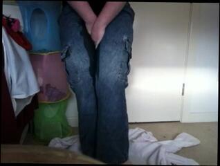 Video 489913803: piss pee jeans, pissing peeing wetting, solo pee, solo amateur trans