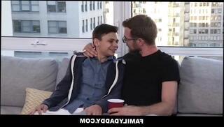 Watch the video about Little Teen Stepson Threesome With Stepdad And - Austin Lock, Damien Nichols, Alex Killian