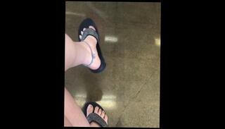 Video 1263720403: sexy feet flip flops, feet foot tease, solo foot tease, solo female feet, sexy feet amateur, public feet