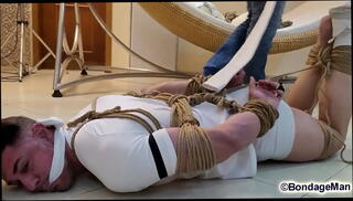 Video 1608639855: tie bound gagged, barefoot bondage, bound bdsm, bound muscular, men bound