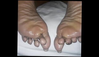 Video 1590123285: foot job toes soles, toe wiggling foot, big toes foot job, ebony soles toes