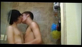 Video 200215901: amateur gay webcam, shower webcam, two young boys, boys bathroom