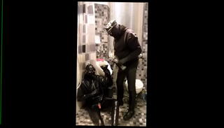 Video 1451453075: pissing slave gay, urinal slave, latex slave, gay slave master, shower slave