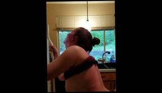 Watch the video about Fucking my slutty hornywife, in the kitchen, after her date