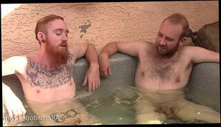 Watch the video about Red-Haired Tatted Guy Gets Blowjob from Hairy Cub