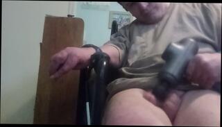 Watch the video about Massage Gun Cock Pounding Til I Bust A Fat Nut!