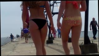 Video 932060004: bikini tits, tight bikini, small bikini, small tits round ass, big ass amateur, public ass