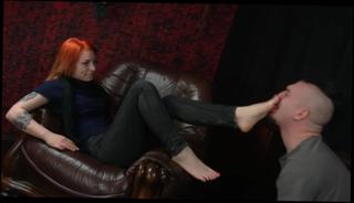 Video 1443246304: foot fetish femdom, feet slave, extreme deep feet, red foot, femdom head